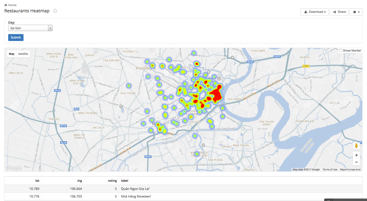 Geo Heatmap Sample